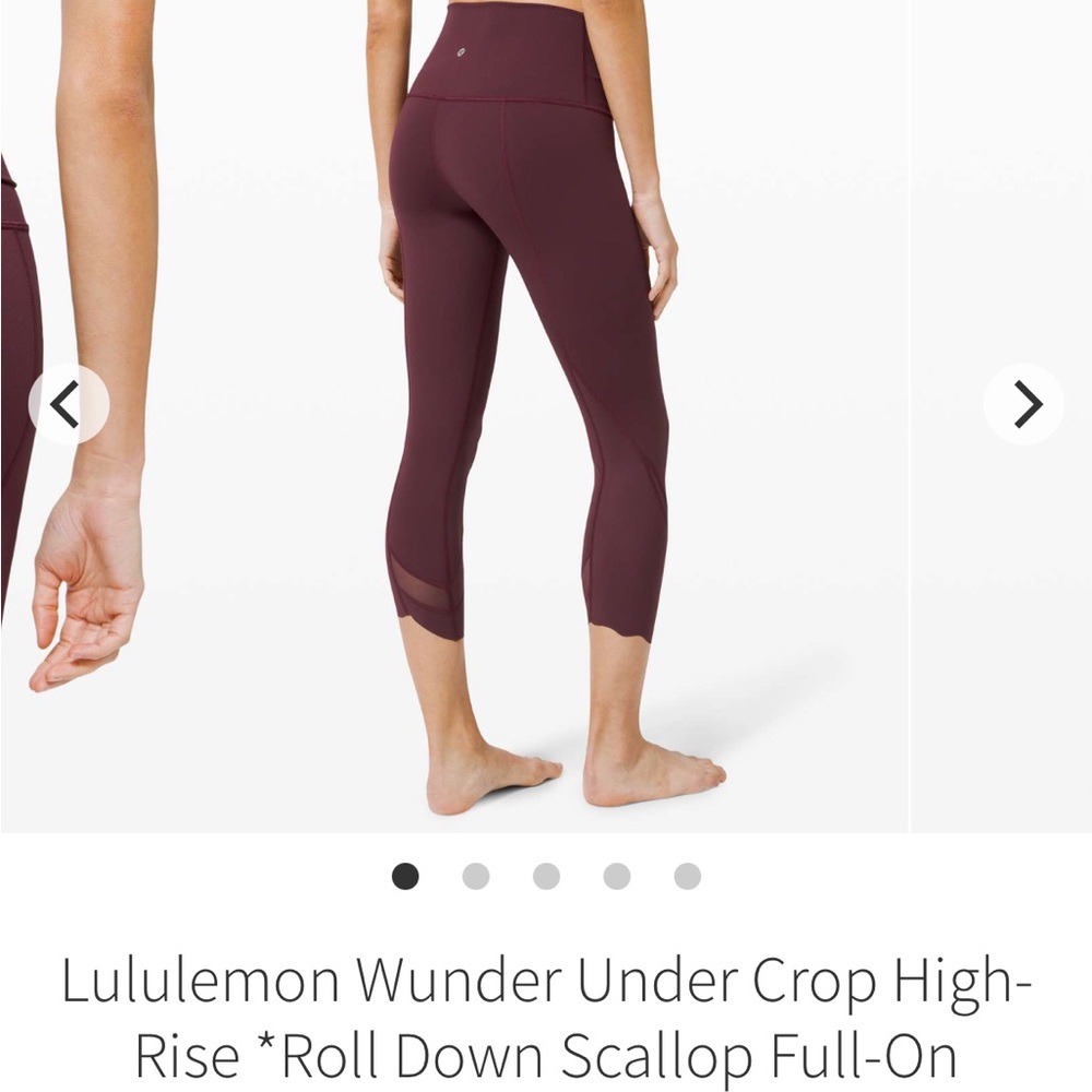 lululemon wunder under leggings, 23” size 6
